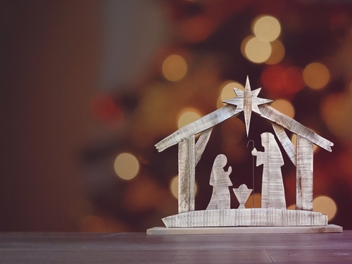 koleksi miniatur untuk cerita kecil di bawah pohon natal
